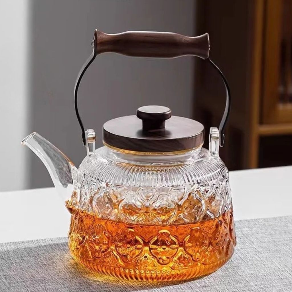 Elegant Infuser Teapot with Wooden Handle - 1000ml