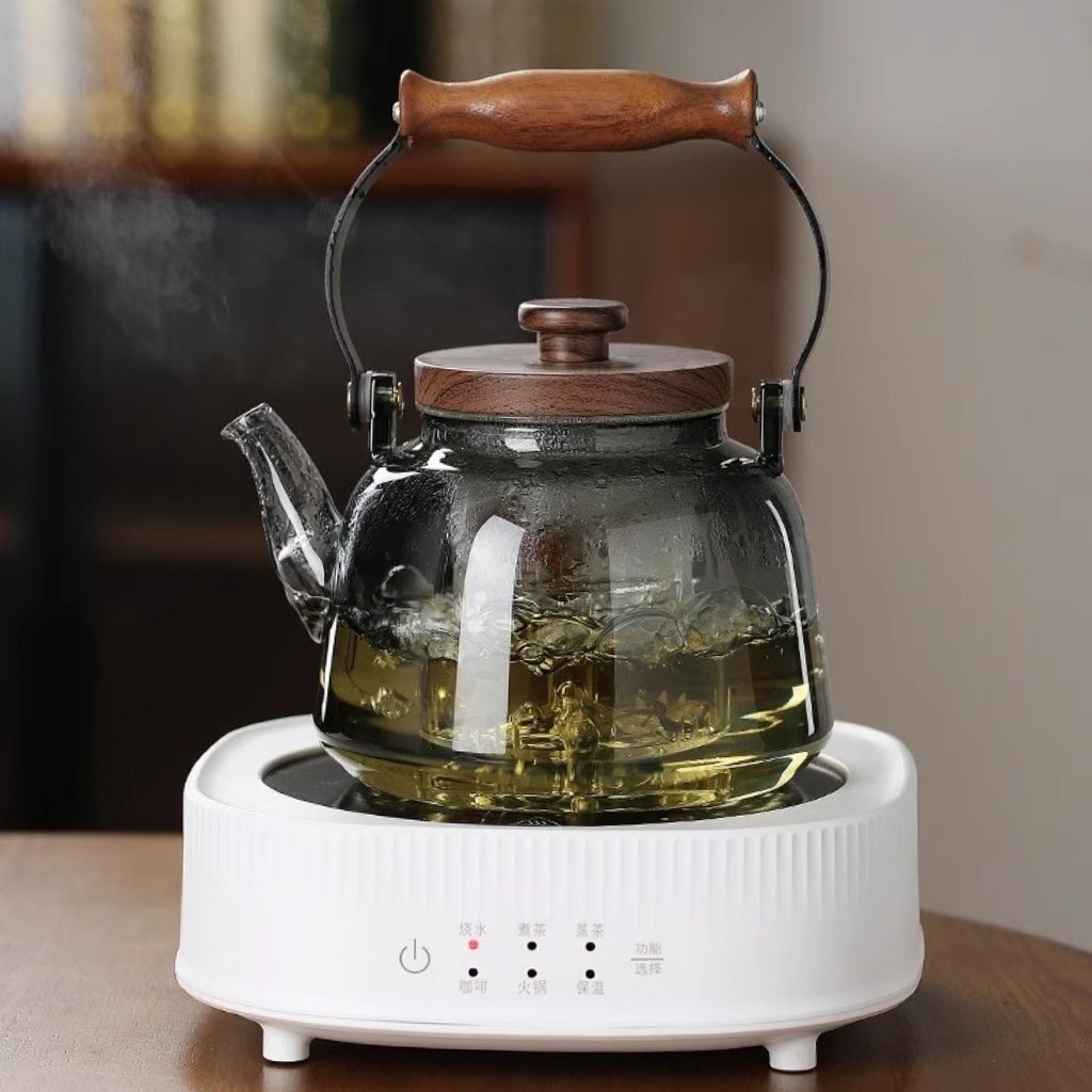 Elegant Infuser Teapot with Wooden Handle - 1000ml