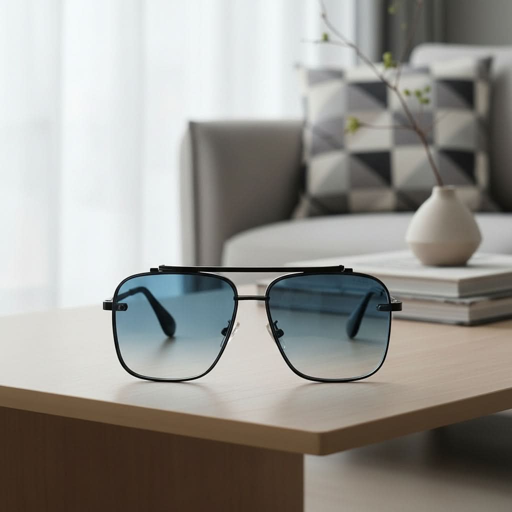 Gradient Lens Sunglasses with Sturdy Metal Frame – Fashionable Design