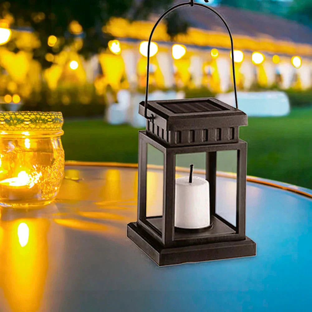 LED Flickering Light Solar Lantern for Garden and Balcony Decor