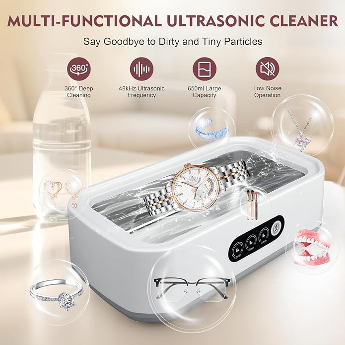 CrystalClear Ultrasonic Cleaner – Effortless, Deep Cleaning for Your Valuables