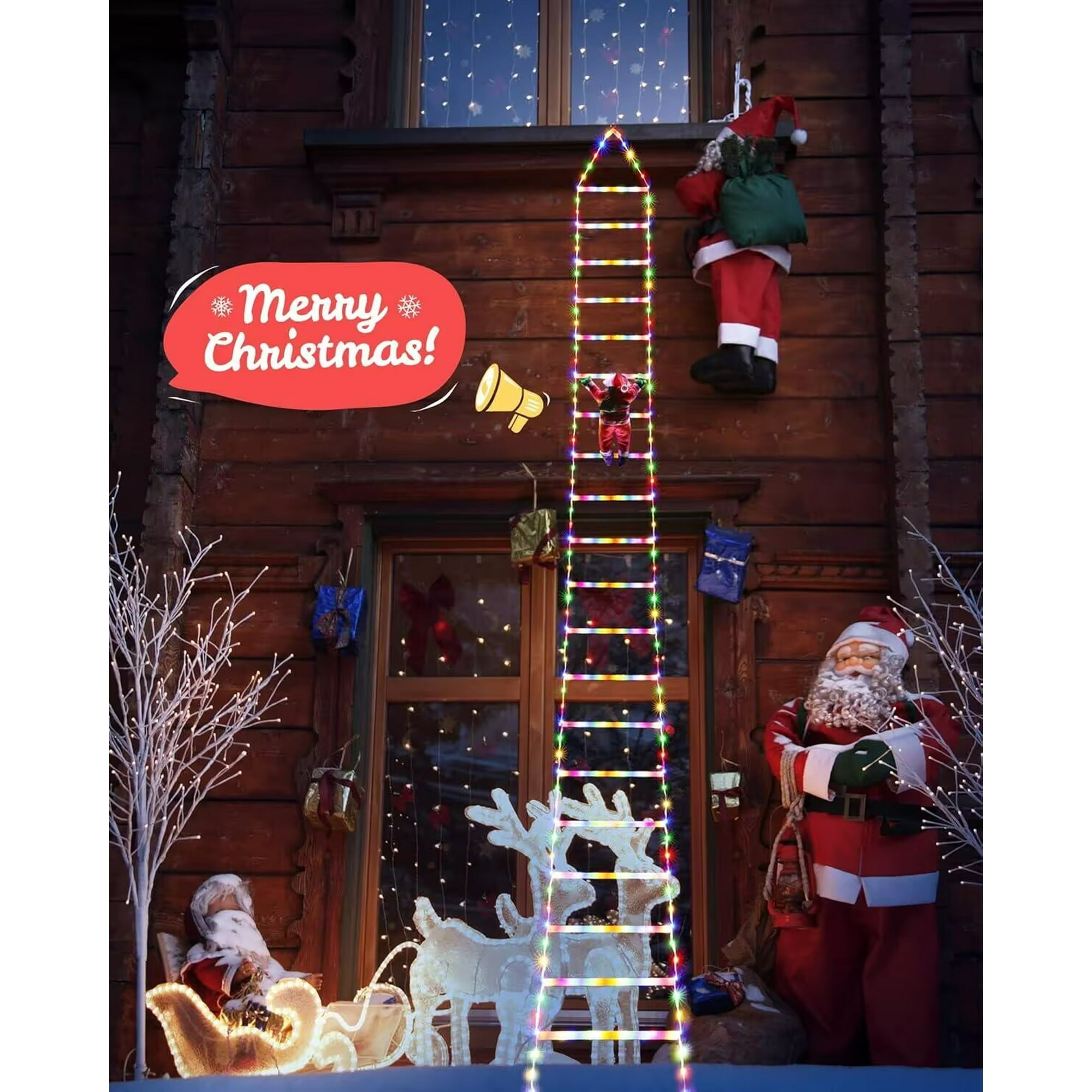 ClimBeams™ LED Santa Ladder Lights — Light Up Your Holidays with Magical, Smile-Worthy Cheer