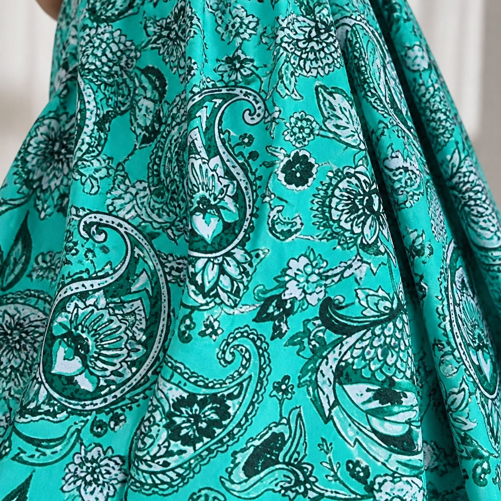 OceaniAura™ – Breezy Paisley Tankini Swim Dress with Boxer Shorts