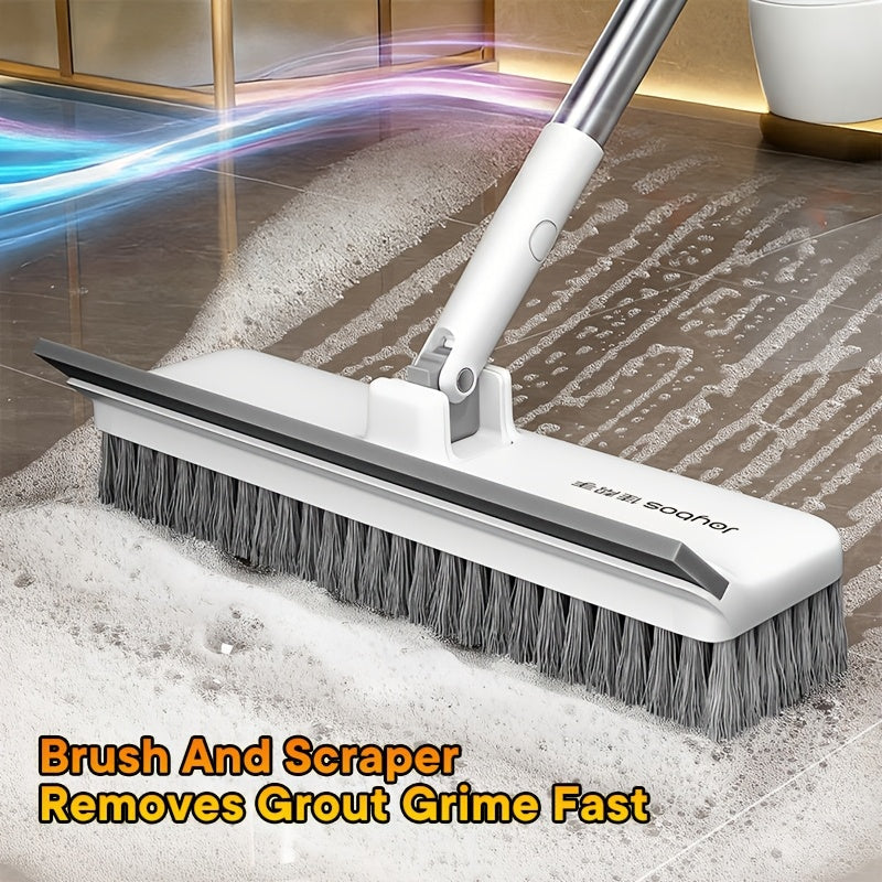 PowerScrub Pro - Versatile Floor Cleaning Brush with Extended Handle