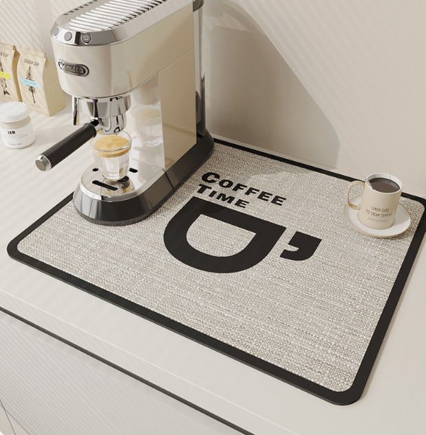 Drip Pad | Diatomite Kitchen Mat Quick-Drying | Keeps Countertop Dry | DishDryer