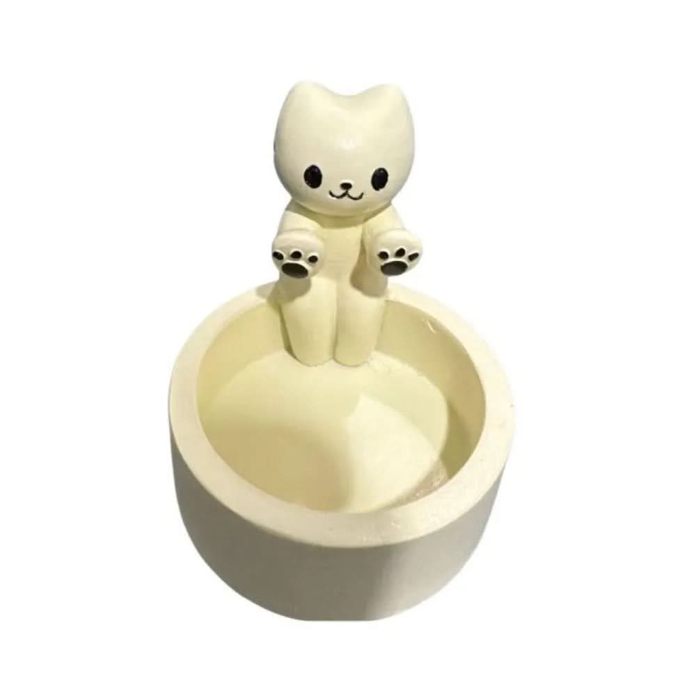 Adorable Kitten Shaped Candle Holder
