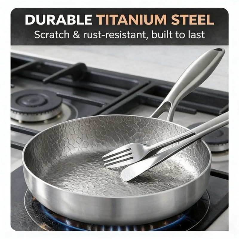 Durable Frying Pan for Induction and Gas Cooking Appliances