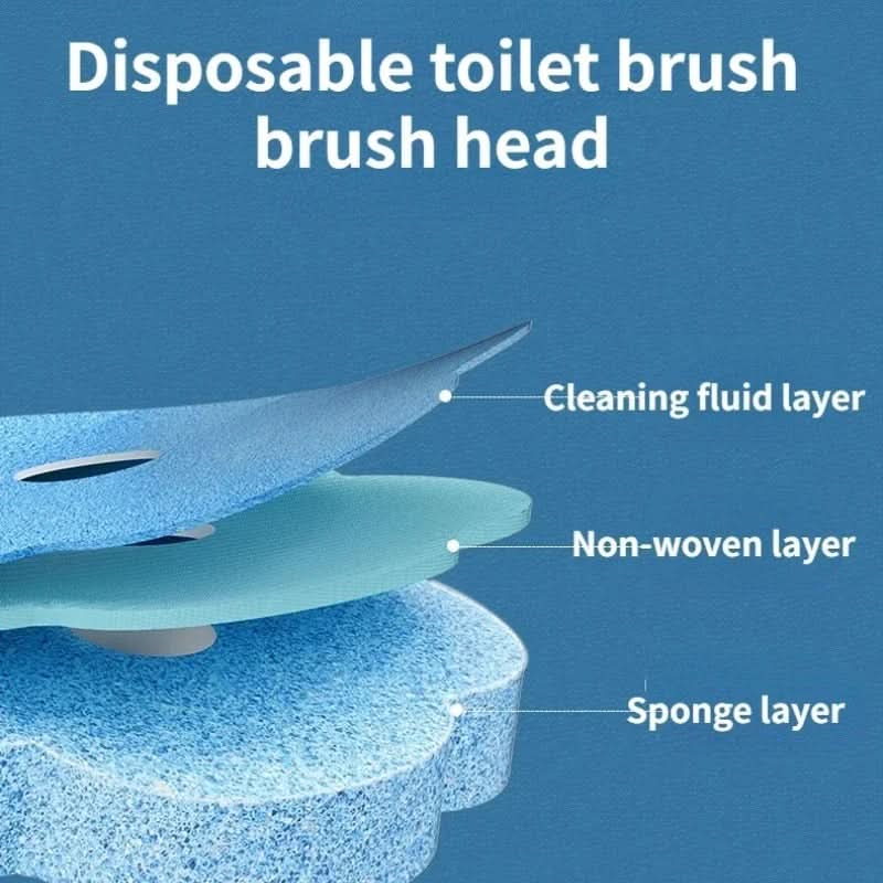 Disposable Toilet Brush Set featuring Replaceable Heads