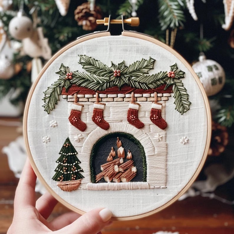 Winter Snowscape Embroidery Kit™ — Create Heartwarming Holiday Charm with Every Relaxing Stitch