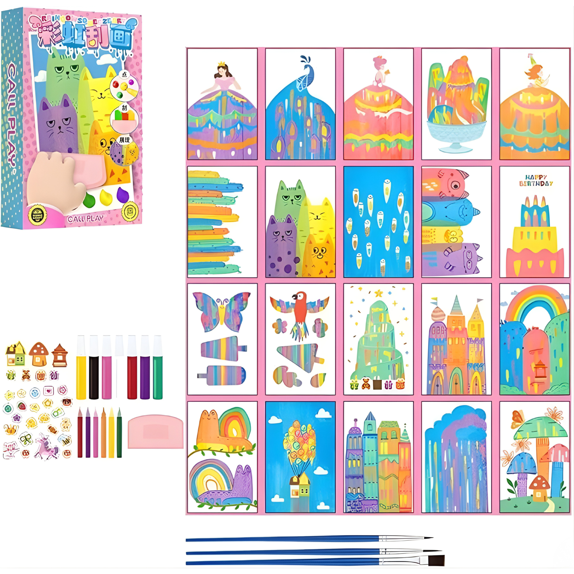 VividSwirl™ Scratch Art Kit — Ignite Your Child’s Pride with Mess-Free Rainbow Magic