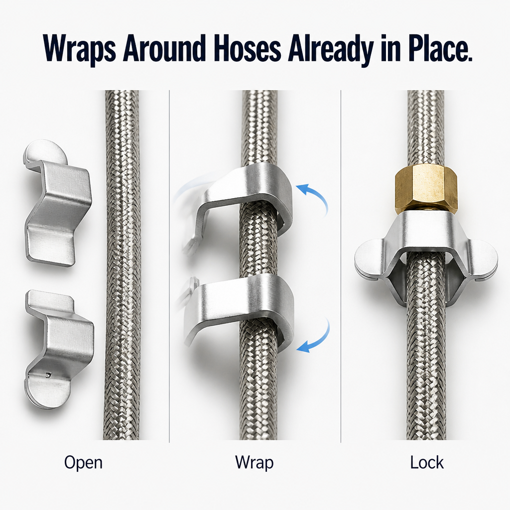 PowerGrip™ — Spin Around Supply Lines, Twist Off Stuck Faucet Nuts Quick