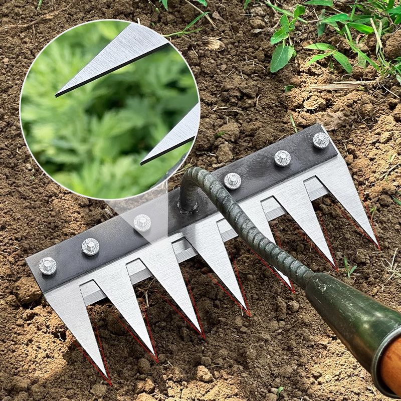 TerraEdge™ Carbon Steel Weed Rake — Effortless Power That Protects and Revives Your Garden