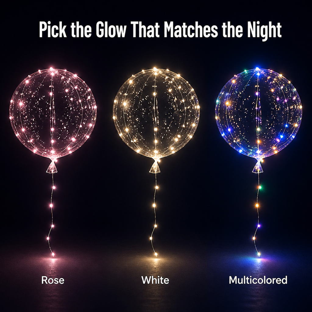GlowNova™ LED Balloons — Display the Glow Your Guests Can’t Stop Talking About