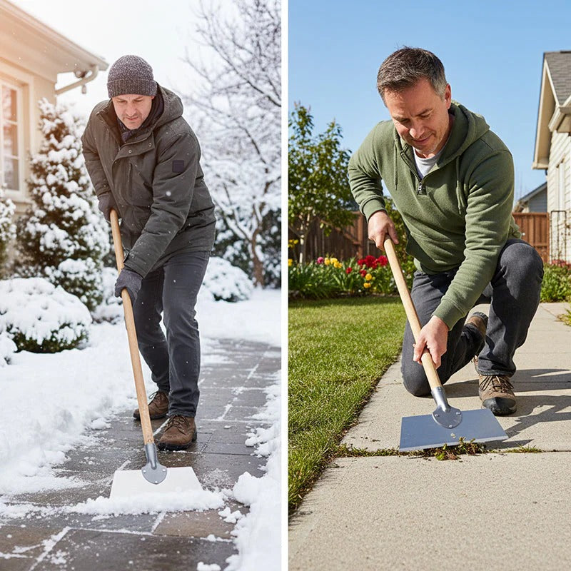 Garden Hoe | Wide Steel Blade | Push and Pull | WeedScrape