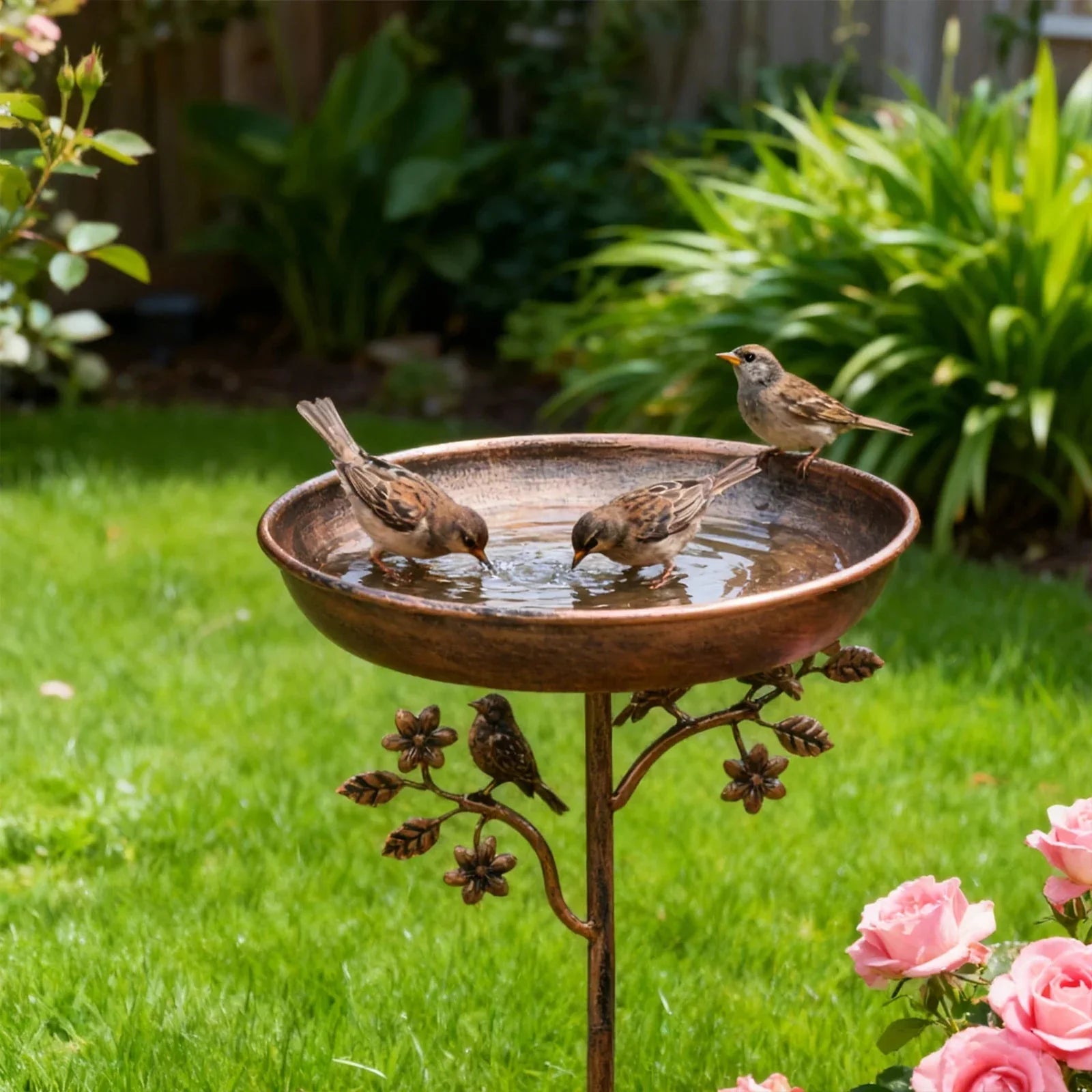 Garden Bird Water Bowl | Decorative Basin | Stable Spike | GardenShine