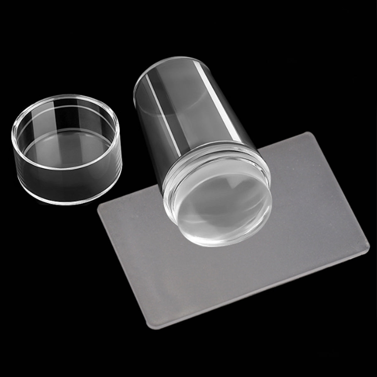 NailArtMaster - Transparent Silicone Stamper & Scraper Set for Flawless Designs