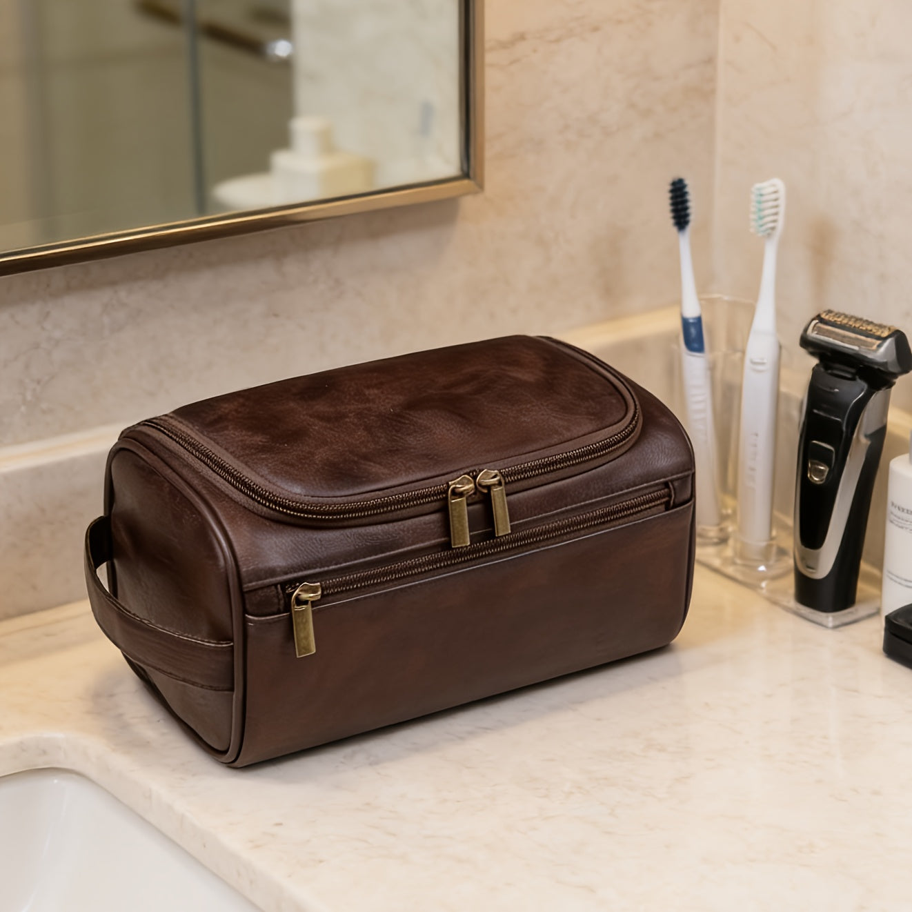 HeritageCraft - Classic Leather Briefcase & Travel Organizer