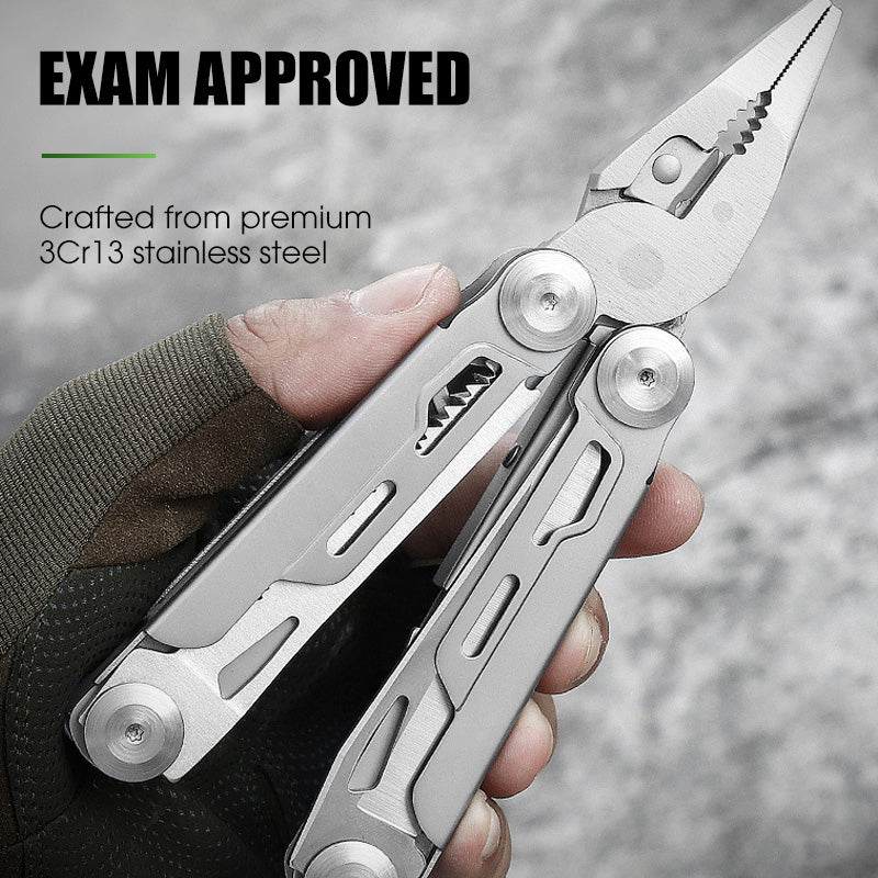 Compact Stainless Steel Multi-Tool with Pliers – 12 Functions