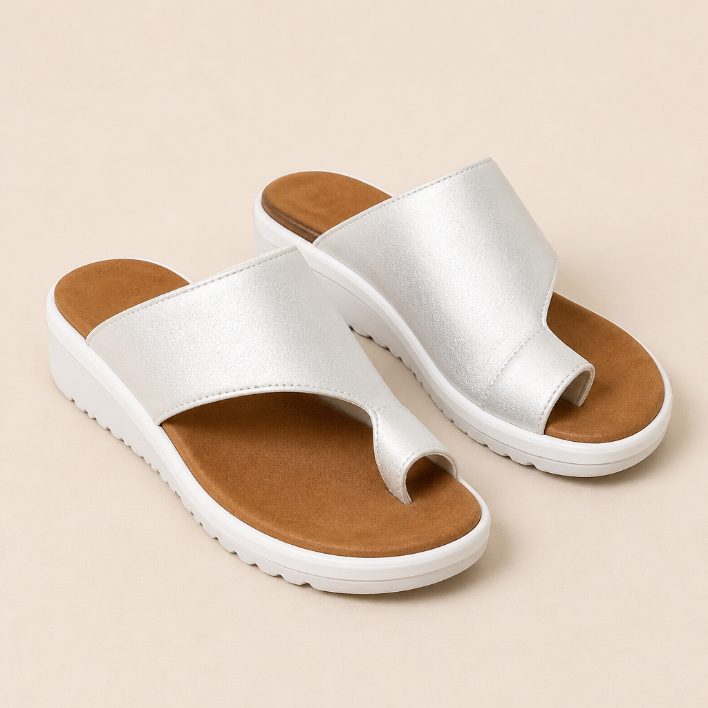 Solivra™ – Wedge Sandals for Bunion Relief with Toe-Aligning Strap