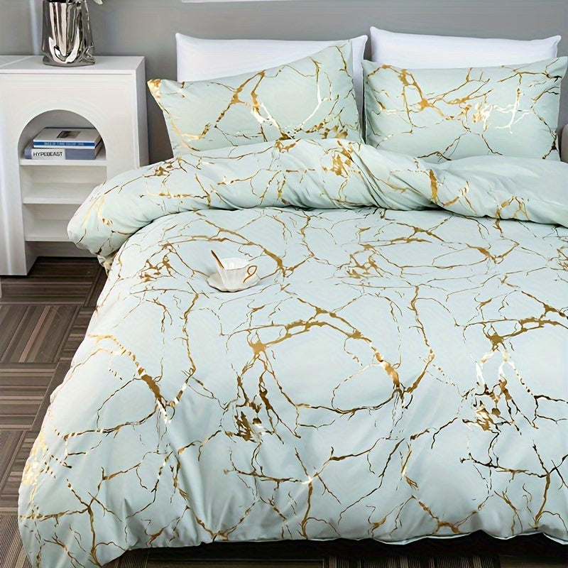 LuxeGleam – Elegant Golden Foil Bedding Collection