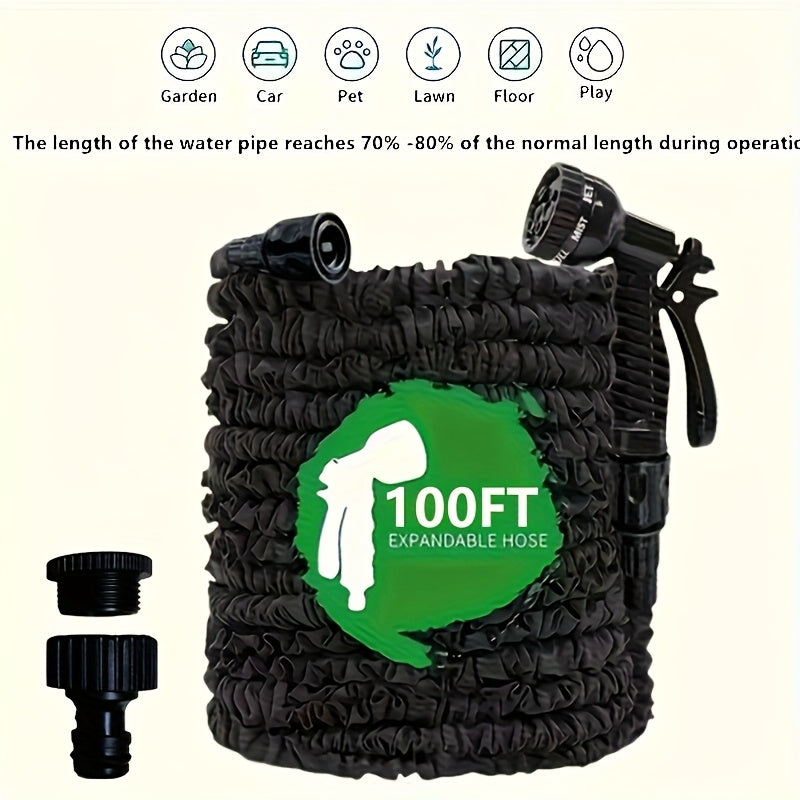 AquaStream – Versatile High-Pressure Garden Hose with Nozzle
