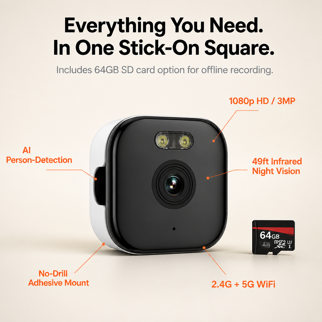 VigilanceEye™ — Mount on Any Window and Monitor Your Porch in 5 Minutes