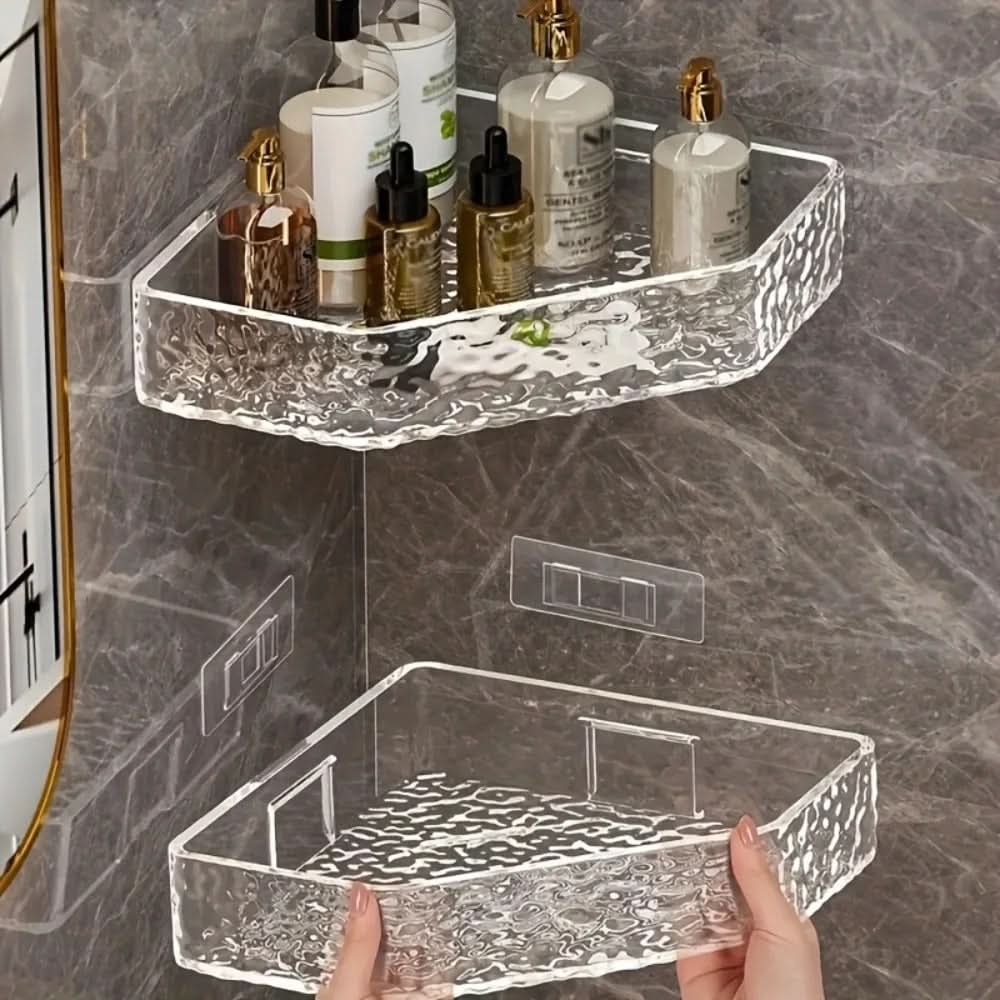 Bathroom Shelf Organizer with Corner Glacier Design