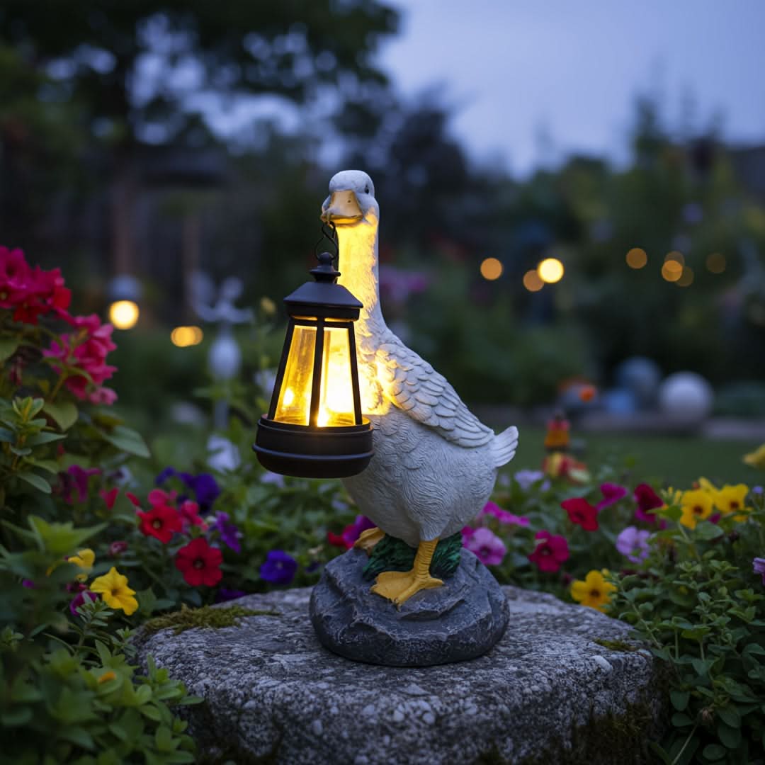 Solar Garden Lamp - Decorative Duck Design