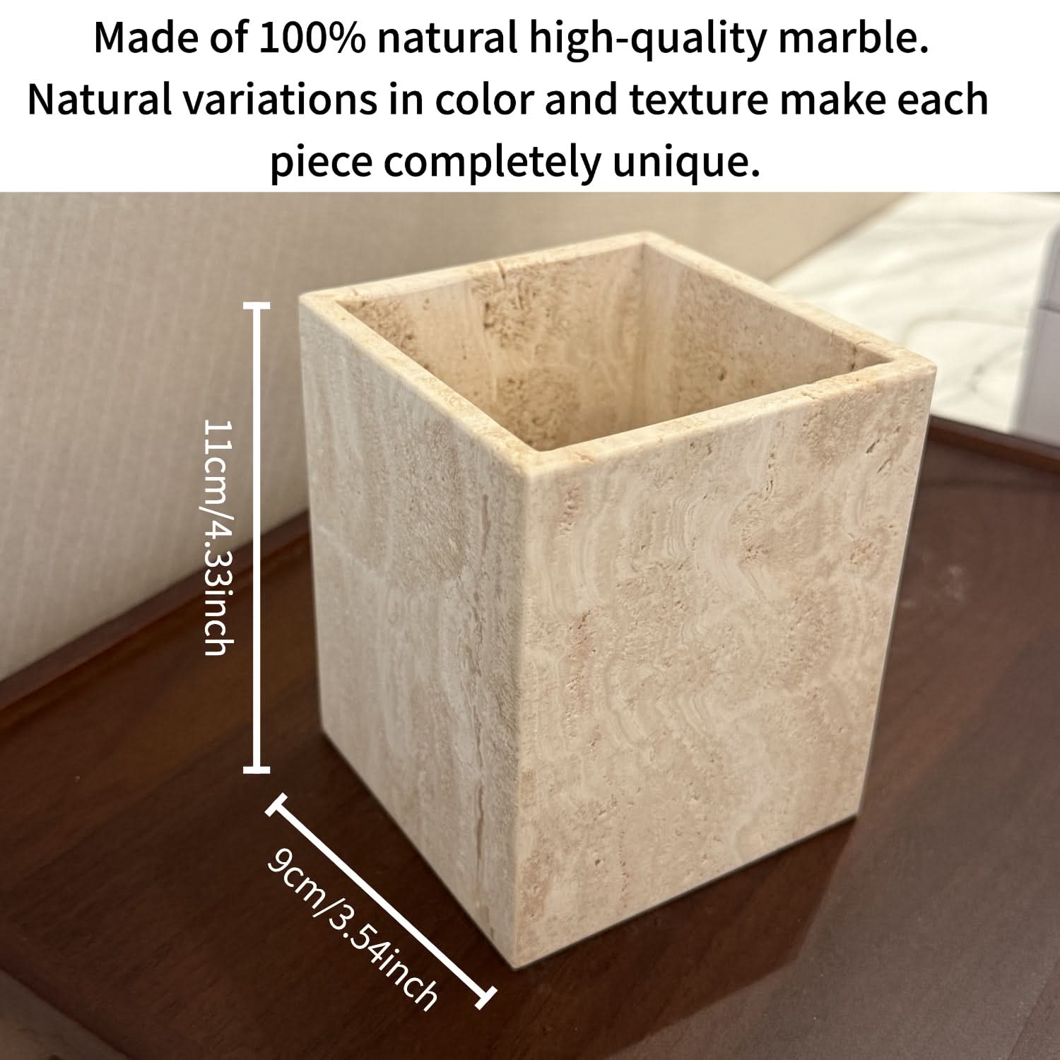 Natural Stone Vanity Organizer – Travertine Design
