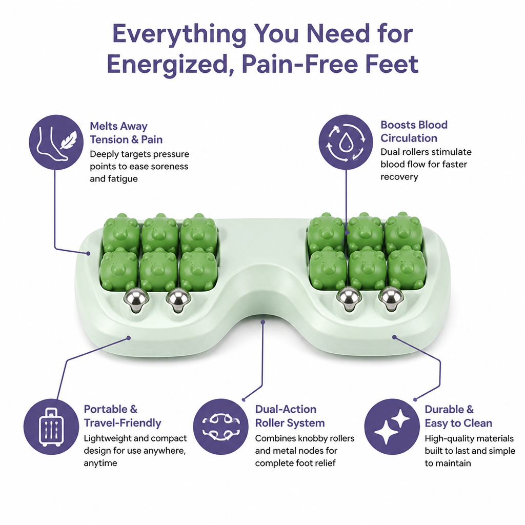 PulseEase™ Dual Roller — Wake Up Tired Feet with Instant Energizing Relief
