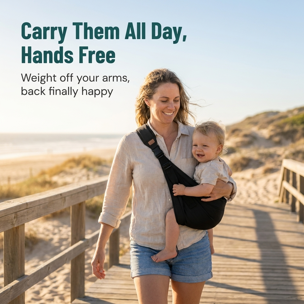 GlideNest™ — Carry Your Toddler Hands-Free Without the Back Pain or Bulk