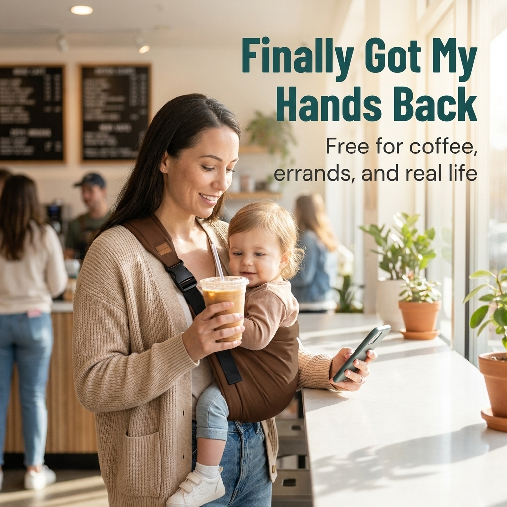 GlideNest™ — Carry Your Toddler Hands-Free Without the Back Pain or Bulk