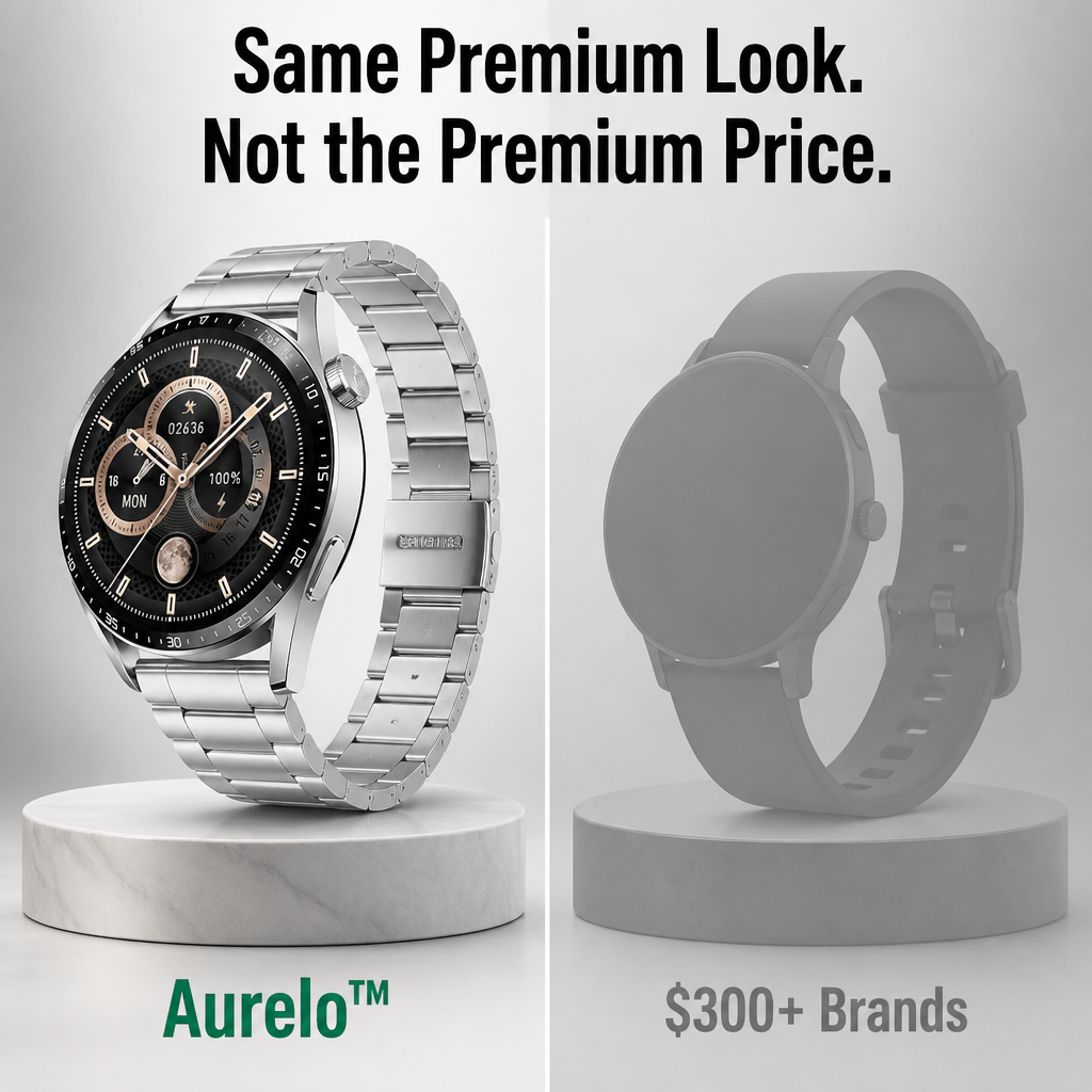 Aurelo™ — Wear a Premium-Look Smartwatch Without the Premium Price | 49% OFF