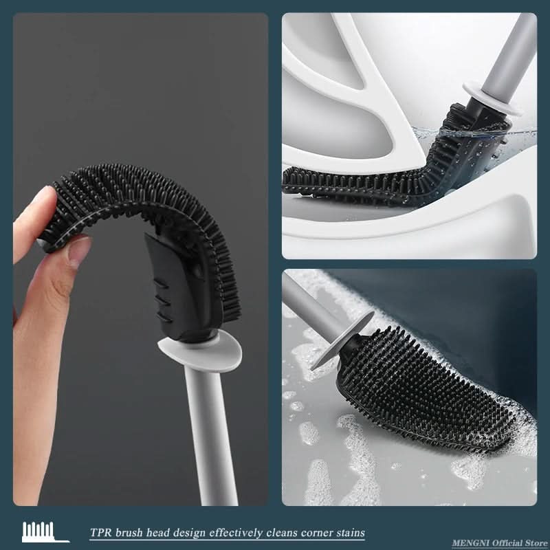 Wall-Mounted Toilet Brush Set with Quick Drying Feature