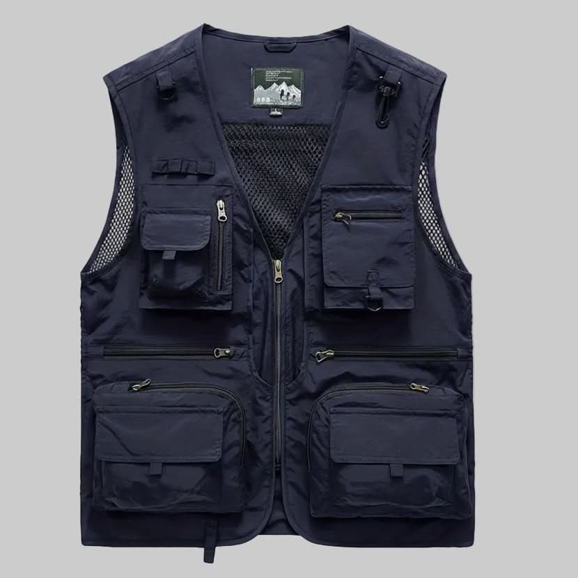 Outdoor Casual Vest with Zippered Pockets for Convenience
