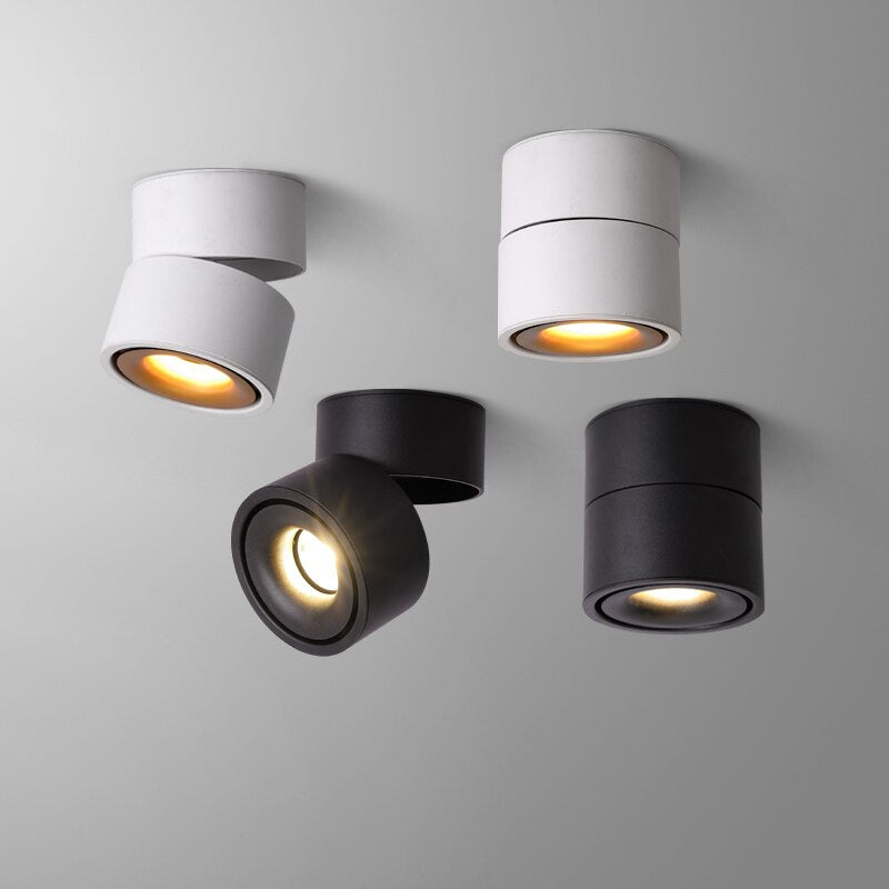 Rotatable LED Ceiling Spotlight – 350° Swiveling, Warm White