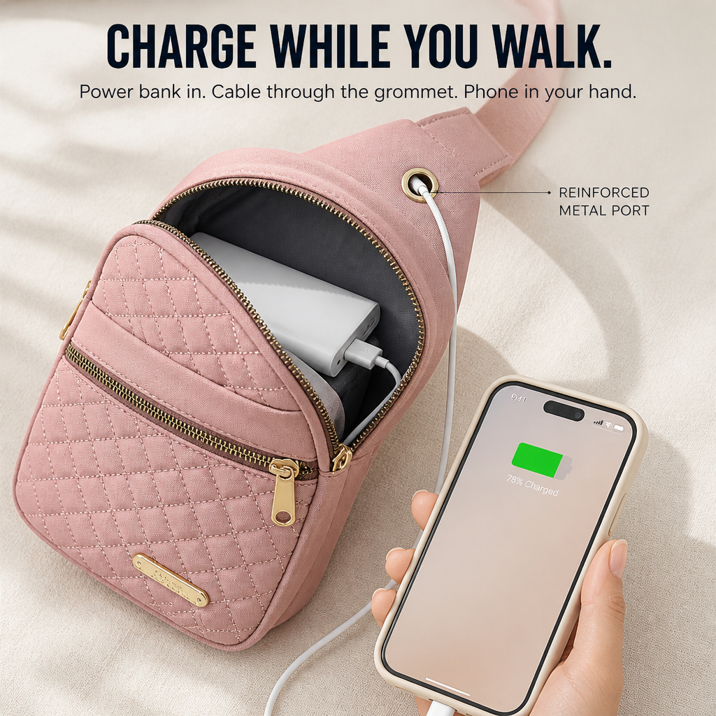 VertaCarry™ — Skip the Tote and Stow Your Day in Three Zip Pockets
