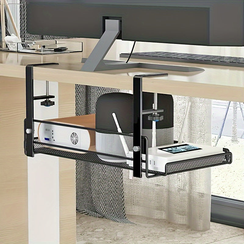 Versatile Metal Desk Organizer with Easy Installation
