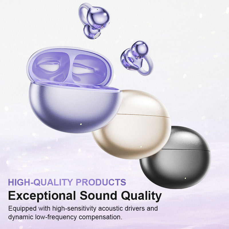 GlideWave™ Ear Clip Headphones — Experience All-Day Comfort with Jaw-Dropping, Crystal-Clear Sound That Moves With You
