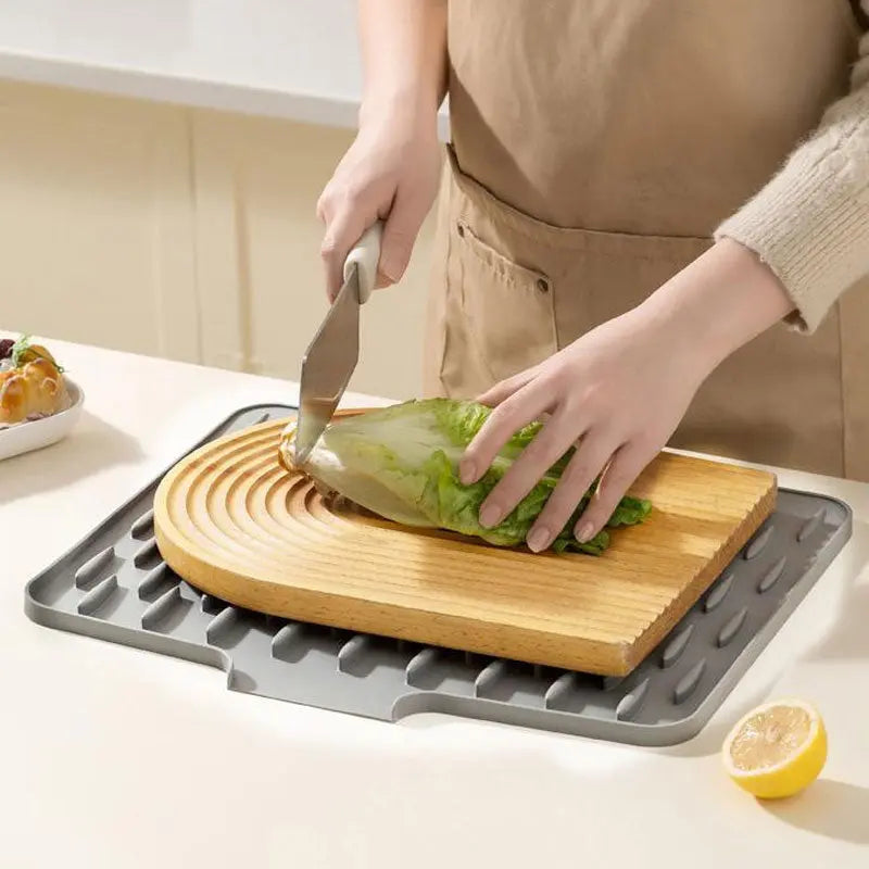 Sleek Silicone Drying Mat for Your Kitchen Sink