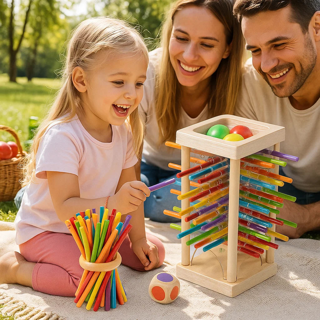 Wooden Stacking Game with 3 Functions – Enhances Skills