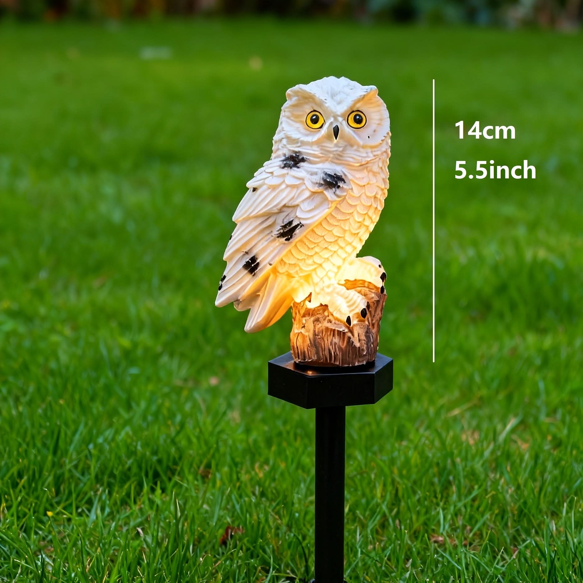 Garden Owl Statue Light with Solar LED