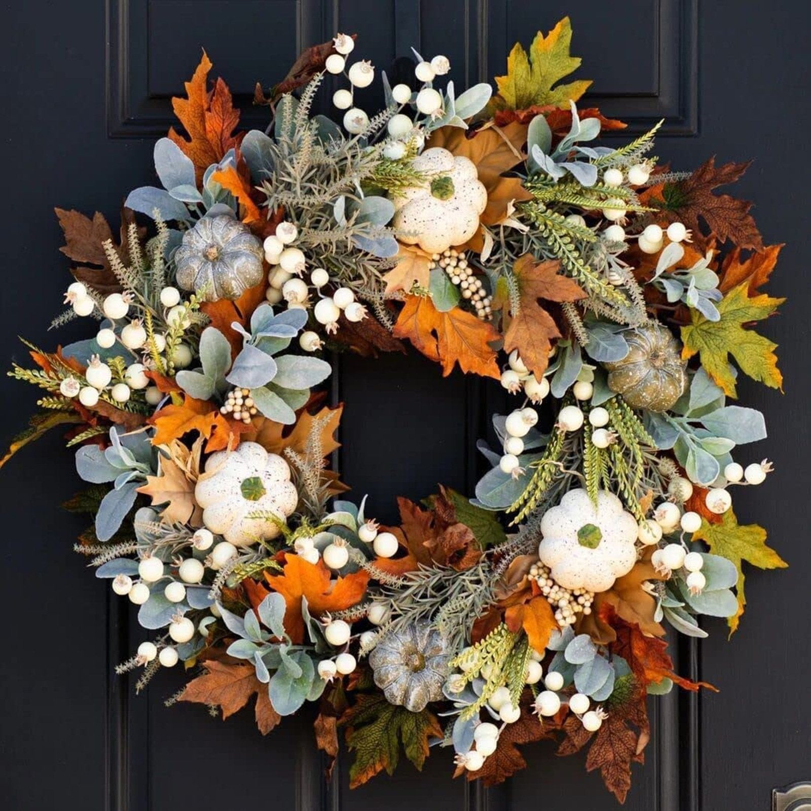 AmberMist™ Harvest Wreath — Ignite Cozy Fall Magic That Lasts All Season