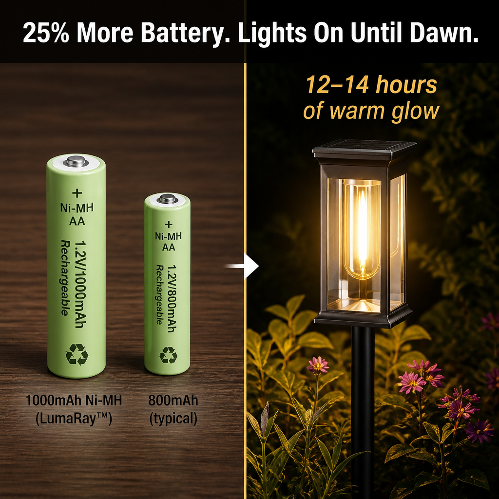 LumaRay™ — Illuminate Your Garden Path for 12 Straight Hours on a Single Day's Charge