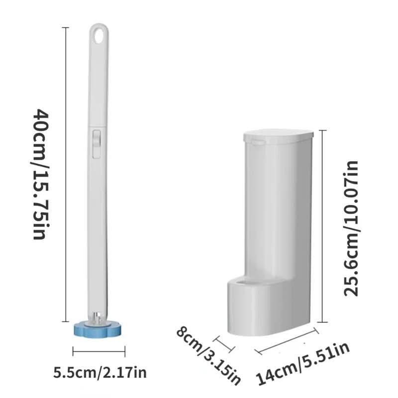 Disposable Toilet Brush Set featuring Replaceable Heads