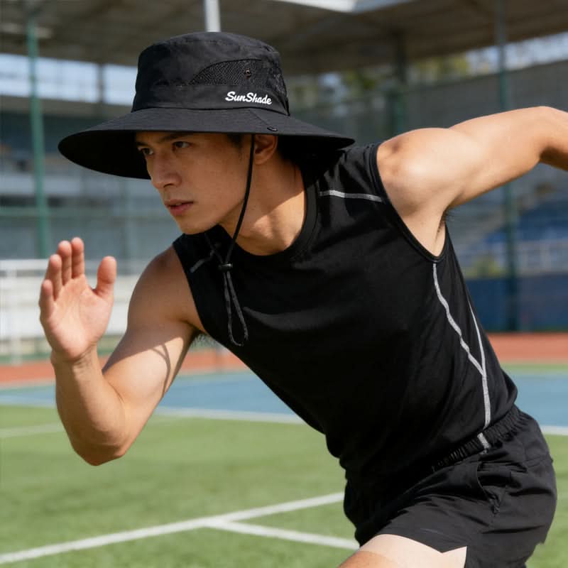 Breathable Mesh Outdoor Hat with Wide Brim