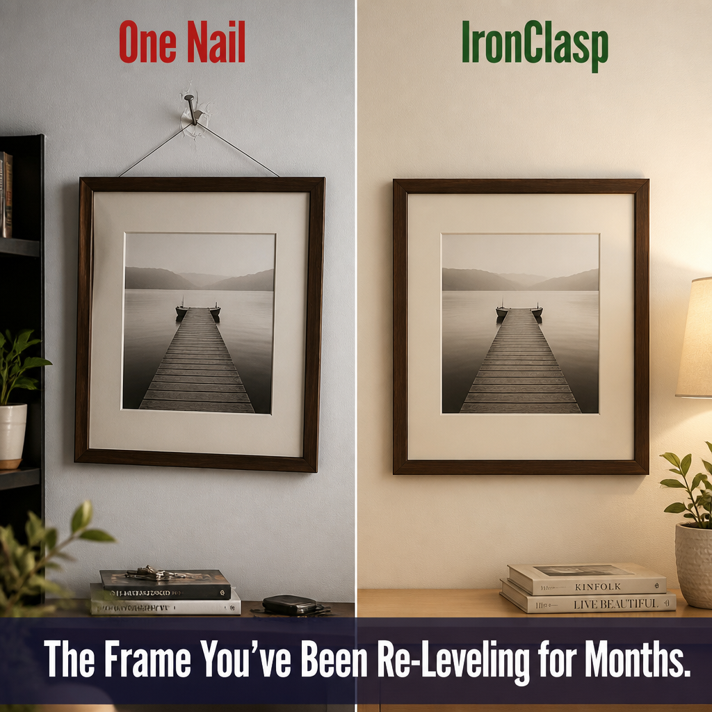SteadiLatch™ — Lock Your Frames Perfectly Straight for Stunning, Stress-Free Walls