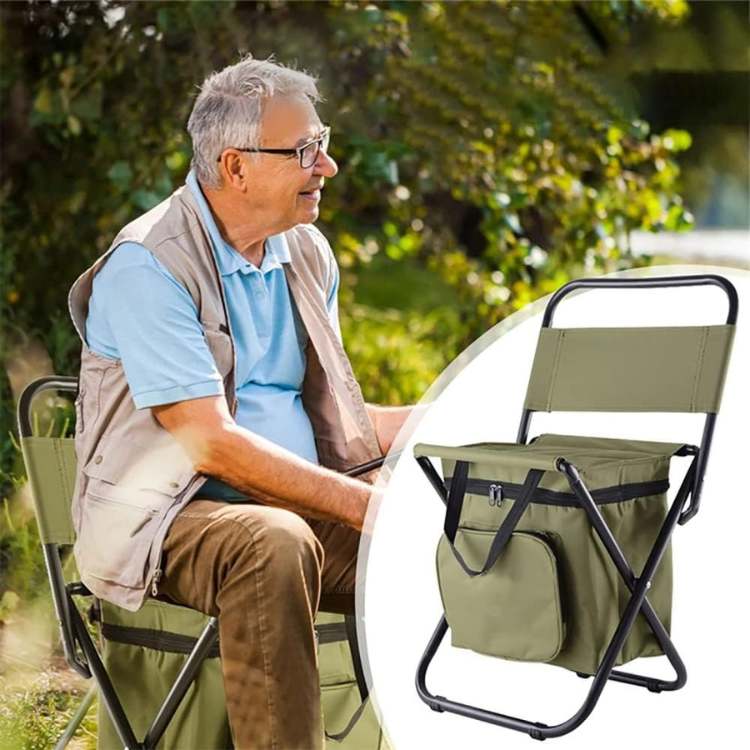 Portable Outdoor Lounge Chair with Insulated Cooler