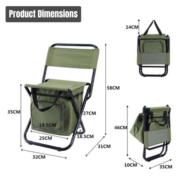 Portable Outdoor Lounge Chair with Insulated Cooler