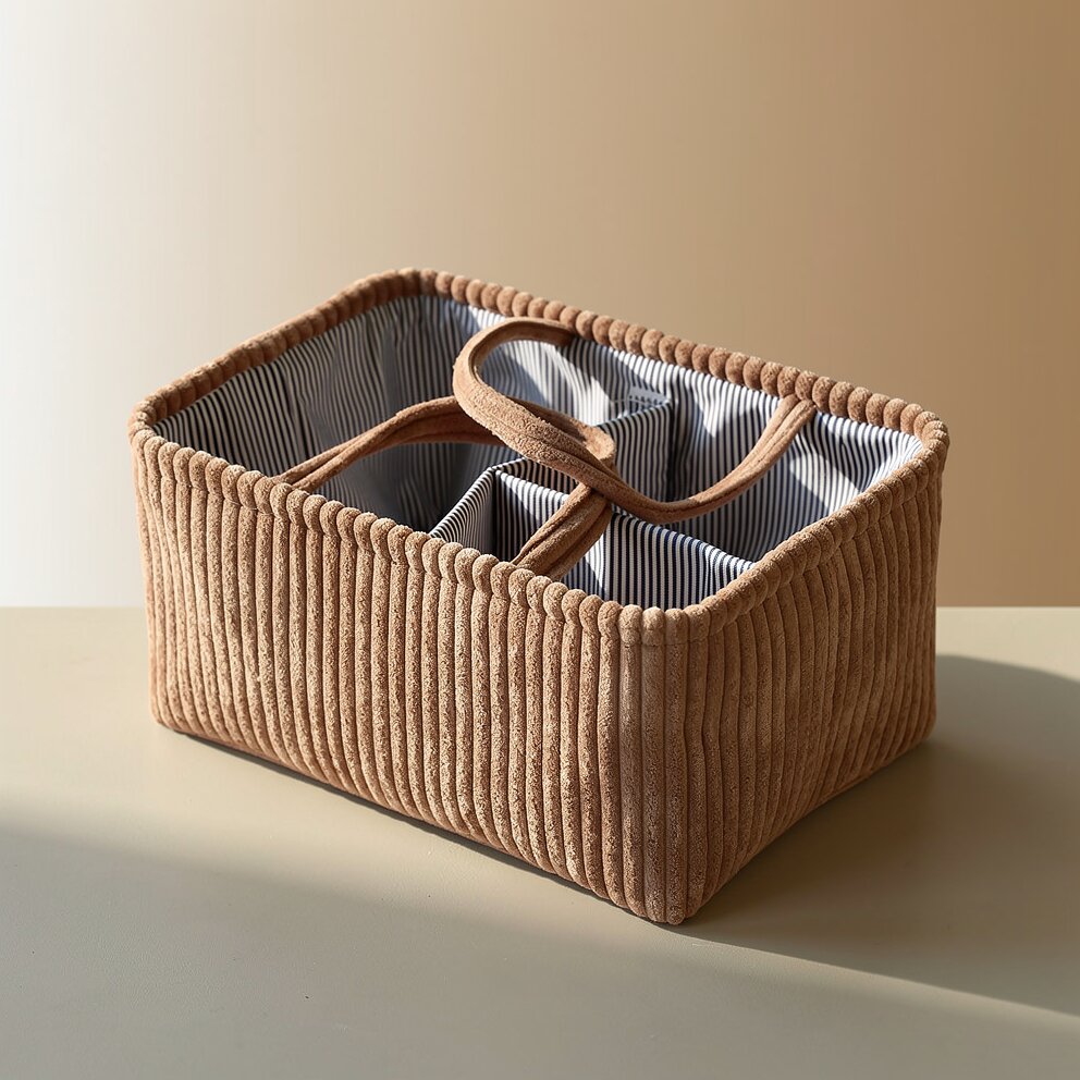 Versatile Storage Basket with Dividers | Organizer with Handles